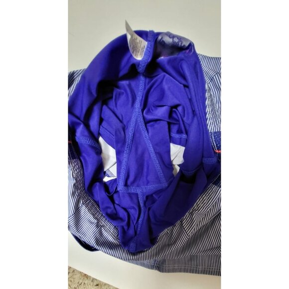 Lucky In Love Striped Tennis Golf Skort Kinetic Energy Flip Size Medium - Picture 10 of 11